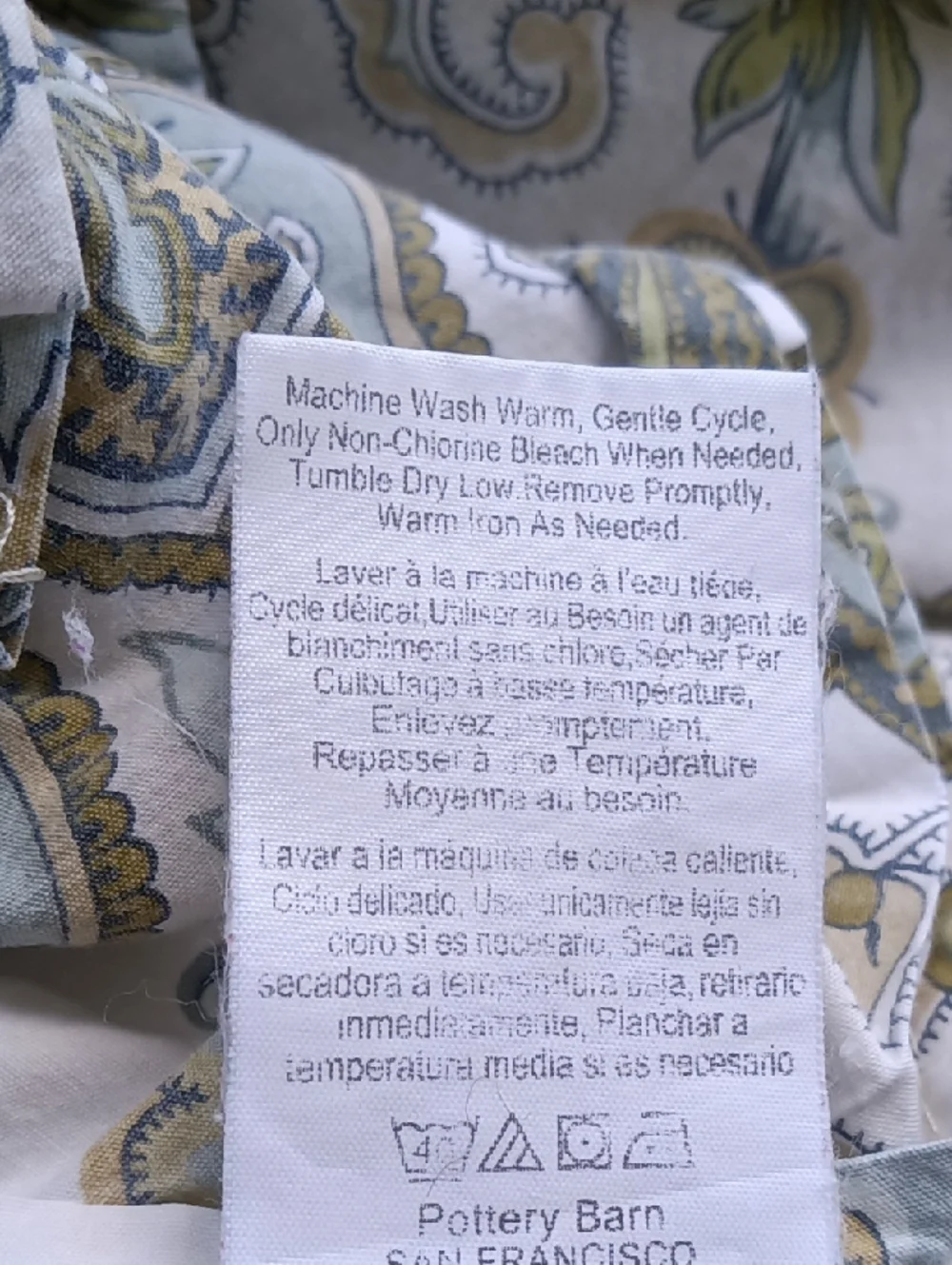 2pc Pottery Barn Charlie King/Cal King Duvet Cover + 1 King Sham